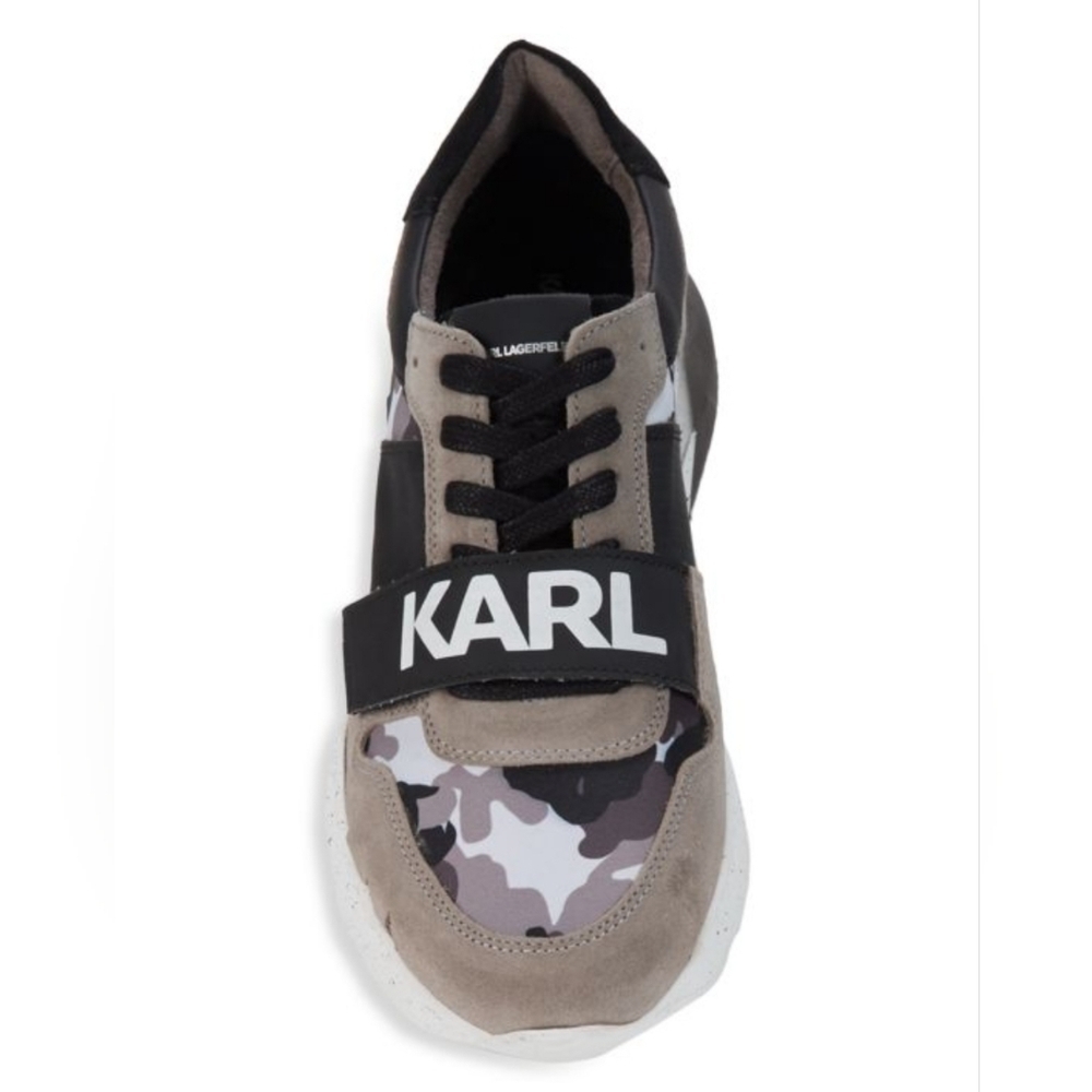 Karl Lagerfeld Logo Camo Chunky Sneakers